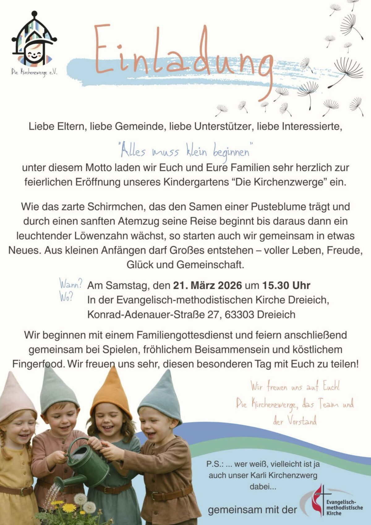 Einladung Eröffnungsfest Kirchenzwerge
